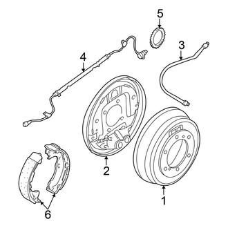 Nissan OE - Rear Suspension - Brake Components (LE / SE)