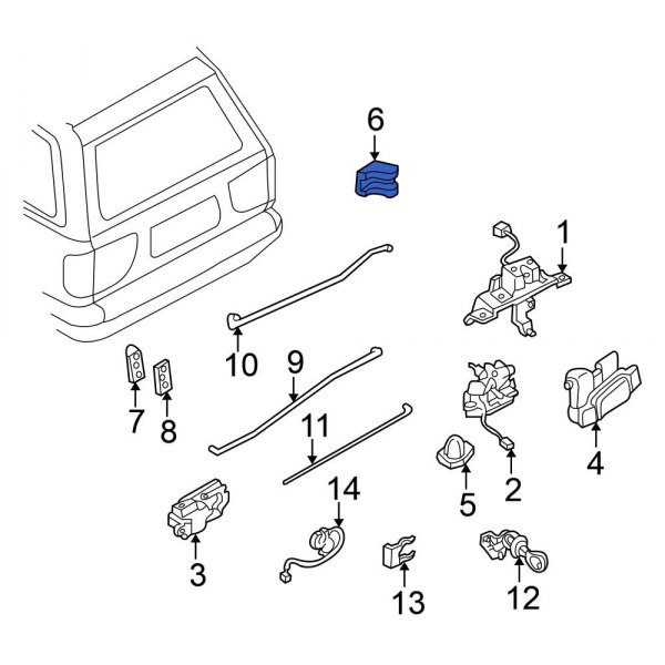 Liftgate Lock Striker Plate