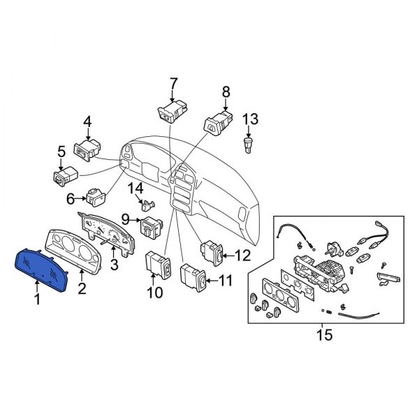 Nissan OE 248134W300 Instrument Panel Lens