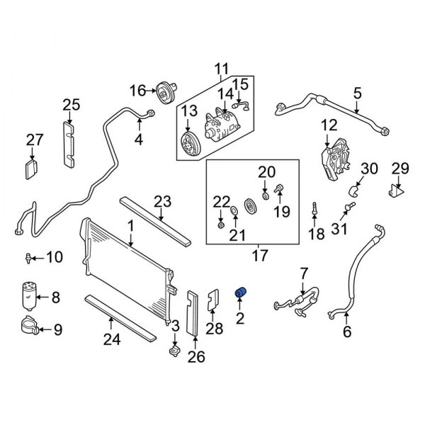 A/C Condenser Bracket Insulator