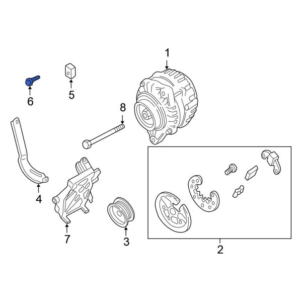 Nissan OE 081208351F Alternator Adjusting Bracket Bolt