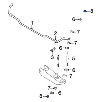 Nissan OE - Rear Suspension Stabilizer Bar Link Nut