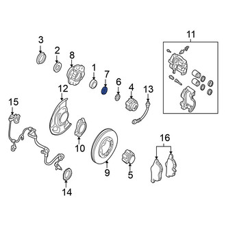 Nissan OE - Rear Axle Nut