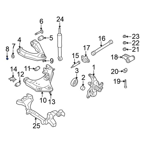 Nissan OE 089129441A - Upper Suspension Control Arm Nut