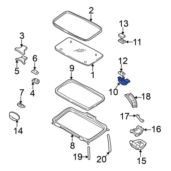 Nissan OE 917003S00A Sunroof Handle