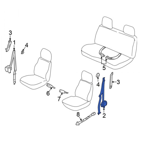 Seat Belt Lap and Shoulder Belt