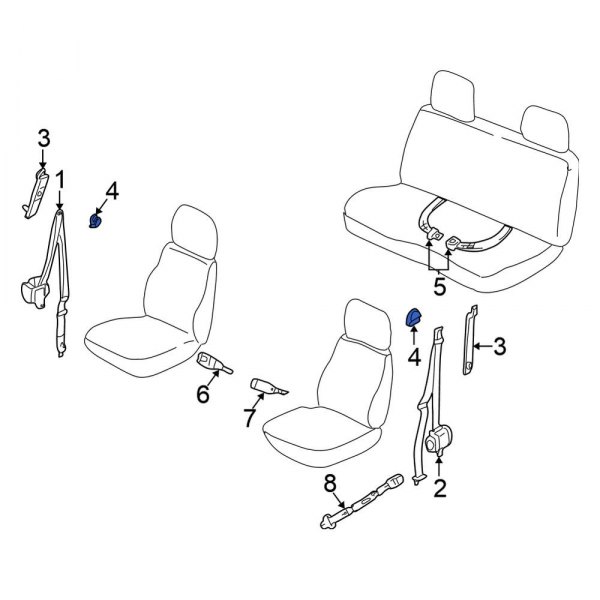 Seat Belt Anchor Plate Cover