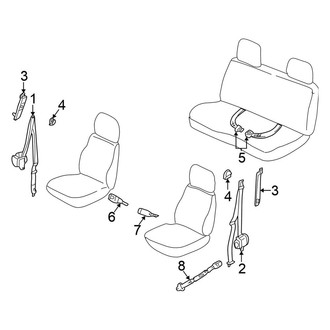 Nissan OE - Restraint Systems - Front Seat Belts (Base / SC / SE / SVE / XE King Cab)