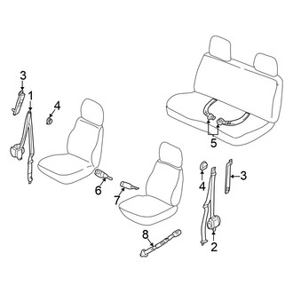 Nissan OE - Restraint Systems - Front Seat Belts (Crew Cab)