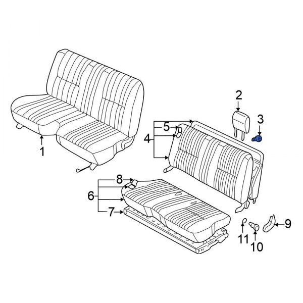 Headrest Bolt