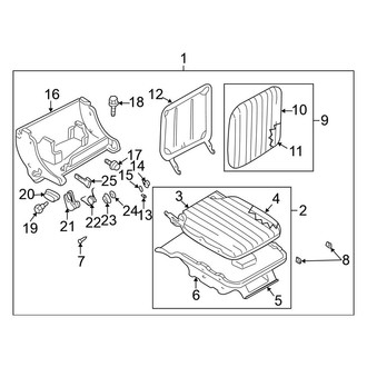 Nissan OE - Seats & Tracks - Rear Seat Components (Jump Seat), (Base / SC / SE / SVE / XE King Cab)