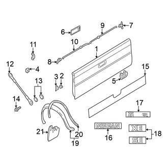 Nissan OE - Pick Up Box - Exterior Trim (Regular Cab)