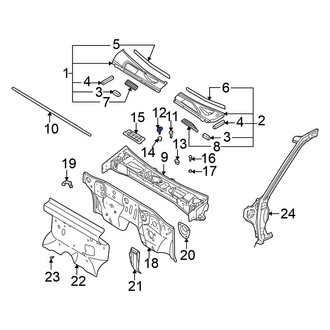 Nissan OE - Cowl Grille Panel Clip