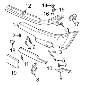 Nissan OE - Bumper Face Bar Nut