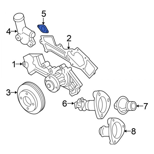 Engine Coolant Outlet Gasket