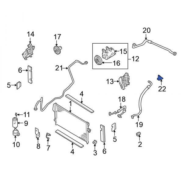 A/C Refrigerant Line Bracket