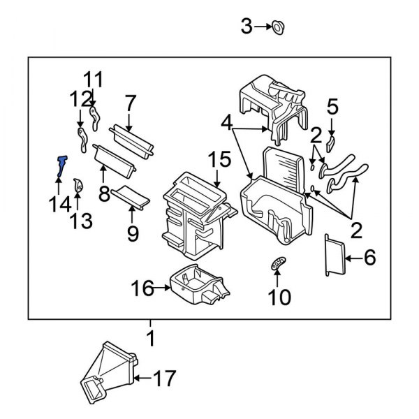 HVAC Mode Door Lever Link