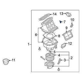 Nissan OE - HVAC Blower Motor Housing Clip