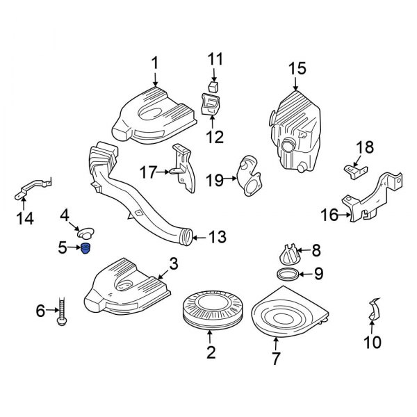 Nissan OE 1656877A10 Upper Air Filter Housing Gasket