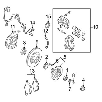 Nissan OE - Front Suspension - Brake Components (RWD)