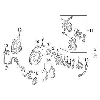 Nissan OE - Front Suspension - Brake Components (4WD)