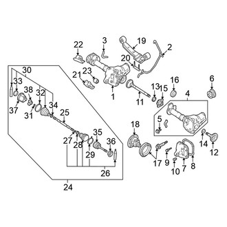 Nissan OE - Front Suspension - Carrier & Front Axles (4WD)