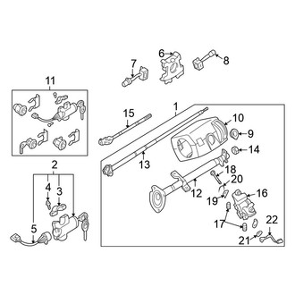 Nissan OE - Steering Column - Housing & Components (With Tilt Wheel)