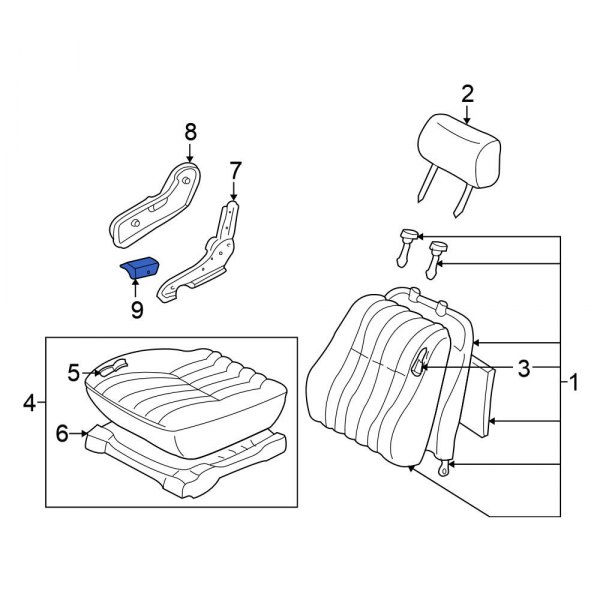 Power Seat Switch Knob