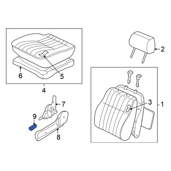 Power Seat Switch Knob