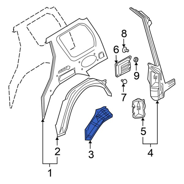 Quarter Panel Splash Shield