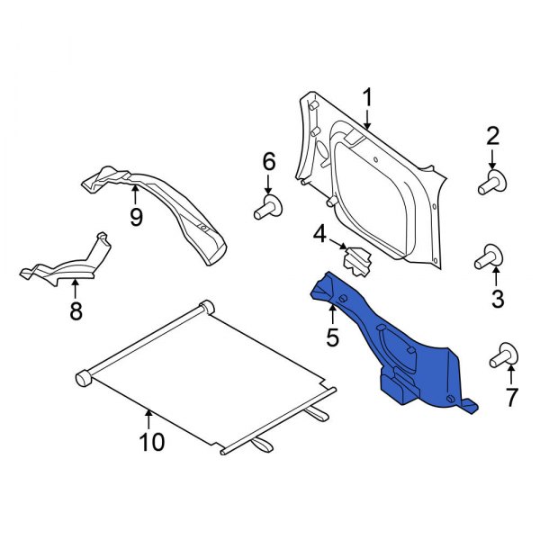 Interior Quarter Panel Trim Panel