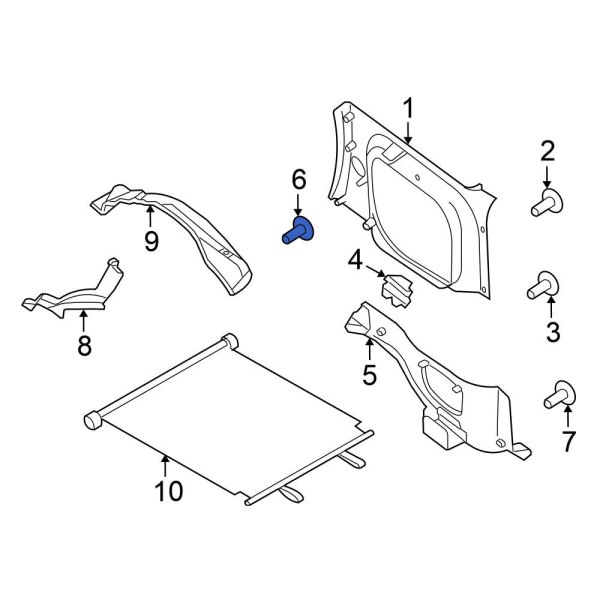 Quarter Panel Trim Panel Clip