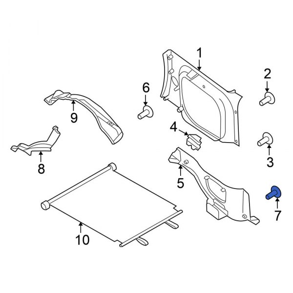 Quarter Panel Trim Panel Clip