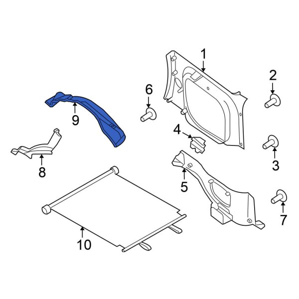 Interior Quarter Panel Trim Panel