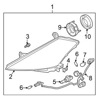 Nissan OE - Front Lamps - Headlamp Components (Halogen Type)