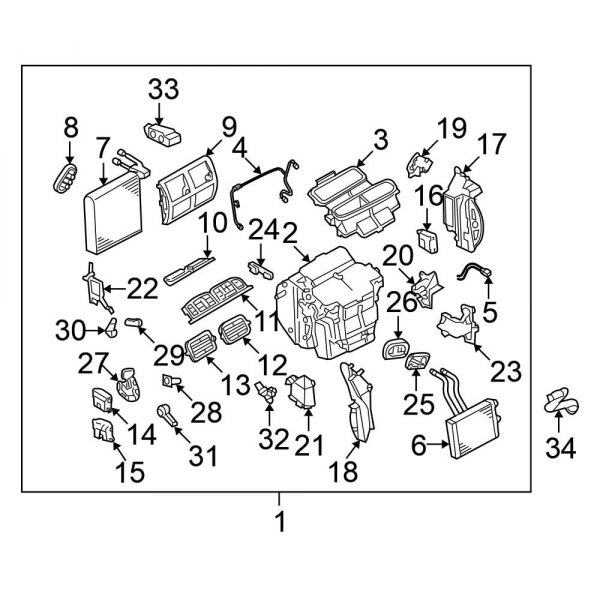 Air Conditioner & Heater - Evaporator & Heater Components