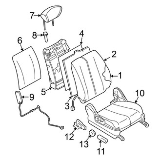 Nissan OE - Seats & Tracks - Front Seat Components (Passenger Seat)