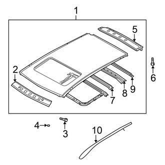 Nissan OE - Roof - Exterior Trim (With Sunroof)