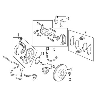 Nissan OE - Rear Suspension - Brake Components (AWD)