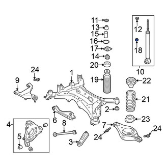 Nissan OE - Lower Suspension Shock Absorber Nut