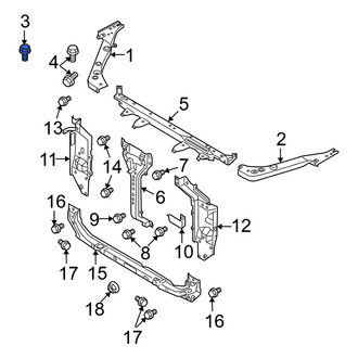Nissan OE - Upper Radiator Support Tie Bar Bolt