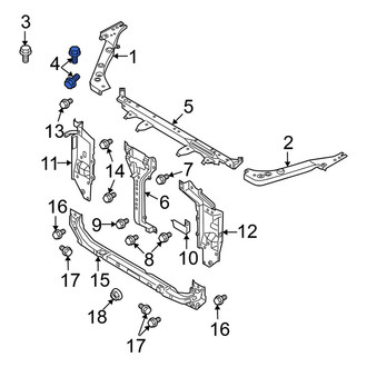 Nissan OE - Upper Radiator Support Tie Bar Bolt