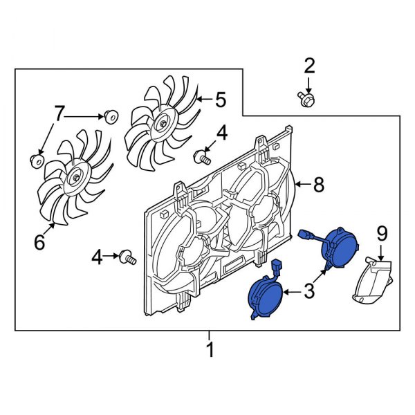 Engine Cooling Fan Motor