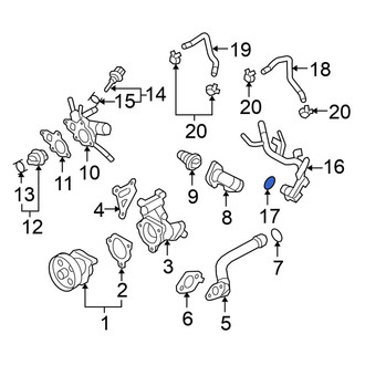 Nissan OE - Engine Coolant Bypass Pipe O-Ring