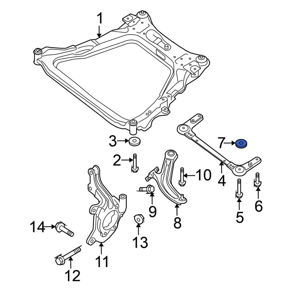 Nissan OE 54464CY00C - Front Suspension Crossmember Stop