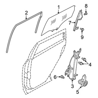 Nissan OE - Rear Door - Glass & Hardware