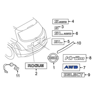 Nissan OE - Rear Bumper Cover Emblem