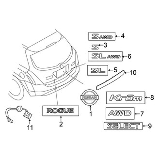 Nissan OE - Lift Gate - Exterior Trim