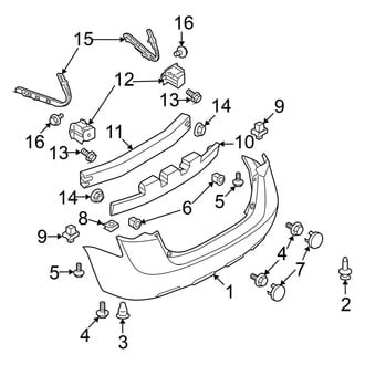 Nissan OE - Rear Bumper - Bumper & Components