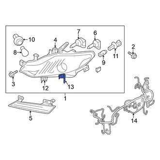 Nissan OE - Left Outer Headlight Housing Bracket